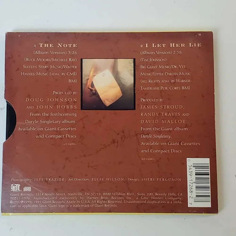 DARYLE SINGLETARY - The Note [CD] - Picture 3 of 3